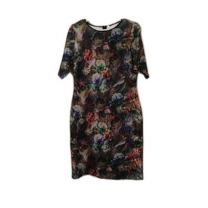 Margaret O'Leary Multicolor Floral Midi Dress Women's Large